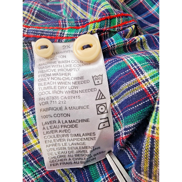 Nautica Jeans Co. Long Sleeve Plaid Multicolor Button Up Down Shirt NJ-99 Sz 2X - Picture 11 of 11